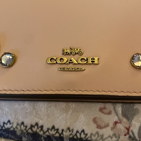 COACH CROSSBODY CRYSTAL 
& LEATHER WALLET & SLIM PHONE CASE. NWT - Picture 7 of 8
